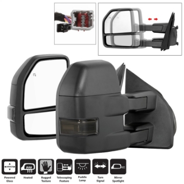 Picture of xTune 15-17 Ford F-150 Heated LED Telescoping Pwr Mirrors - Smk Pair MIR-FF15015S-G4-PWH-SM-SET