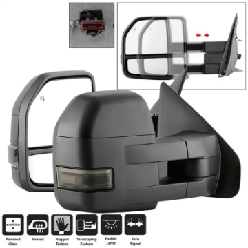 Picture of xTune 04-14 Ford F-150 Heated LED Telescoping Mirrors - Smoke Pair MIR-FF15009S-G4-PWH-SM-SET