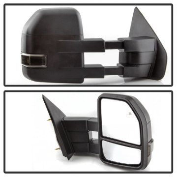 Picture of xTune 04-14 Ford F-150 Heated LED Telescoping Mirrors - Smoke Pair MIR-FF15009S-G4-PWH-SM-SET