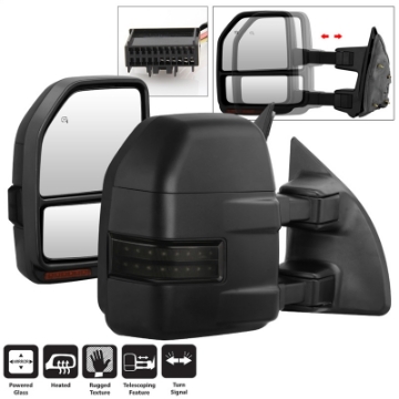 Picture of xTune 08-15 Ford F-250 SD Heated Adj LED Signal Power Mirror - Smk MIR-FDSD08S-G4-PW-RSM-SET