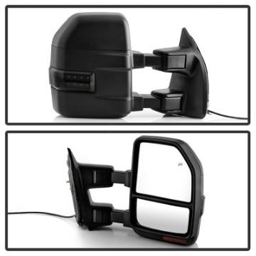 Picture of xTune 99-07 Ford SuperDuty Heated LED Telescoping Pwr Mirrors-Smk Pair MIR-FDSD99S-G4-PW-RSM-SET