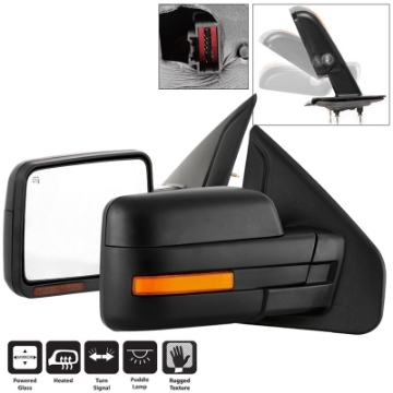 Picture of xTune 07-14 Ford F-150 Heated Amber Seq LED Signal OEM Pwr Mirrors Pair MIR-03FF07-G2-PW-RAM-SET
