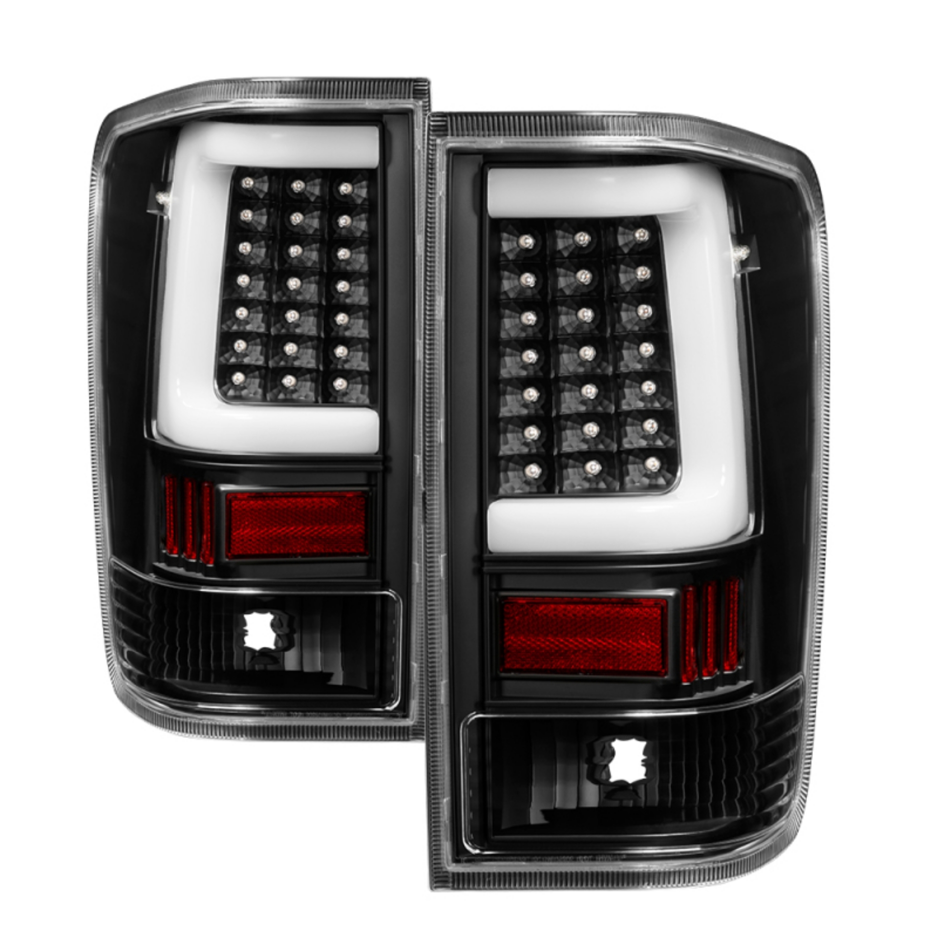 Picture of xTune 04-15 Nissan Titan Light Bar LED Tail Lights - Black ALT-ON-NTI04-LBLED-BK