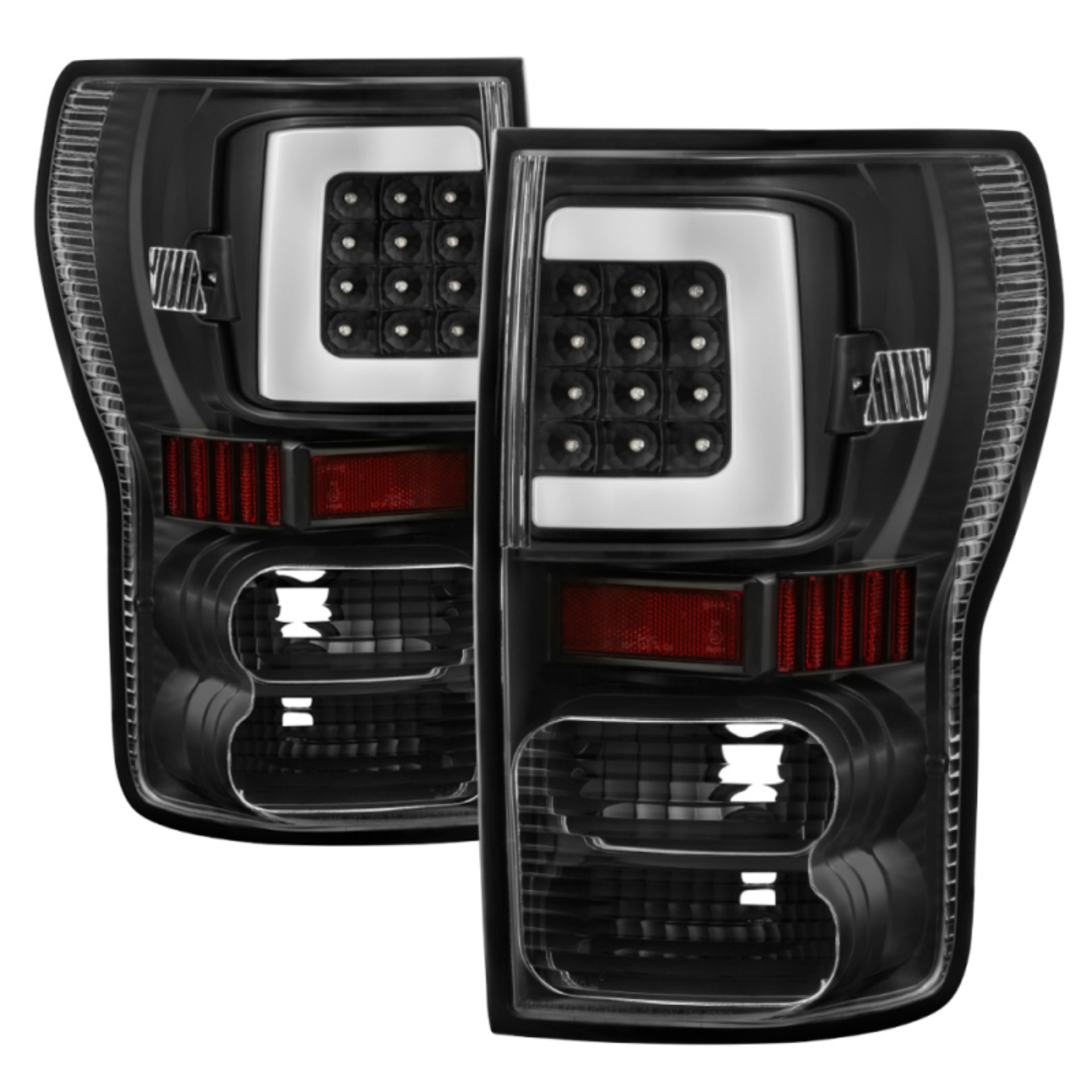 Picture of xTune 07-13 Toyota Tundra Light Bar LED Tail lights - Black ALT-ON-TTU07V2-LBLED-BK