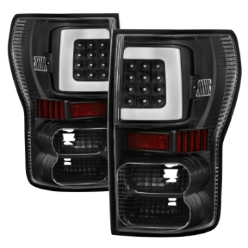 Picture of xTune 07-13 Toyota Tundra Light Bar LED Tail lights - Black ALT-ON-TTU07V2-LBLED-BK