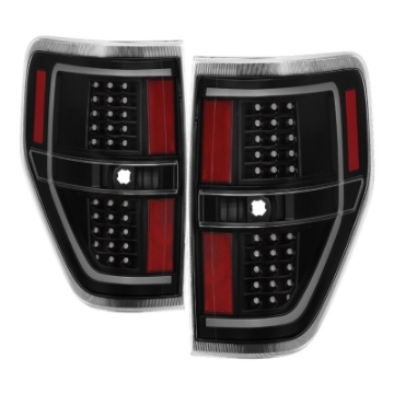 Picture of xTune 09-14 Ford F-150 Light Bar LED Tail Lights - Black ALT-JH-FF15009-LBLED-BK