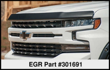 Picture of EGR 2019 Chevy 1500 Super Guard Hood Guard - Dark Smoke