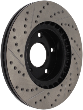 Picture of StopTech 1-02-05 Infiniti G35 alloy disc - 6-02-05 Nissan 350Z Slotted & Drilled Left Front Rotor