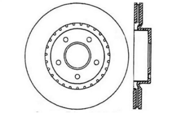 Picture of StopTech 1-02-05 Infiniti G35 alloy disc - 6-02-05 Nissan 350Z Slotted & Drilled Right Front Rotor