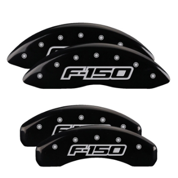 Picture of MGP 4 Caliper Covers Engraved F&R F150 - F150 2009 Black Powder Coat Finish Silver Characters