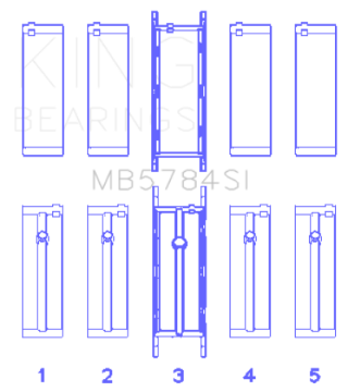 Picture of King Engine Bearings 13-15 BMW 320i Main Bearing Set