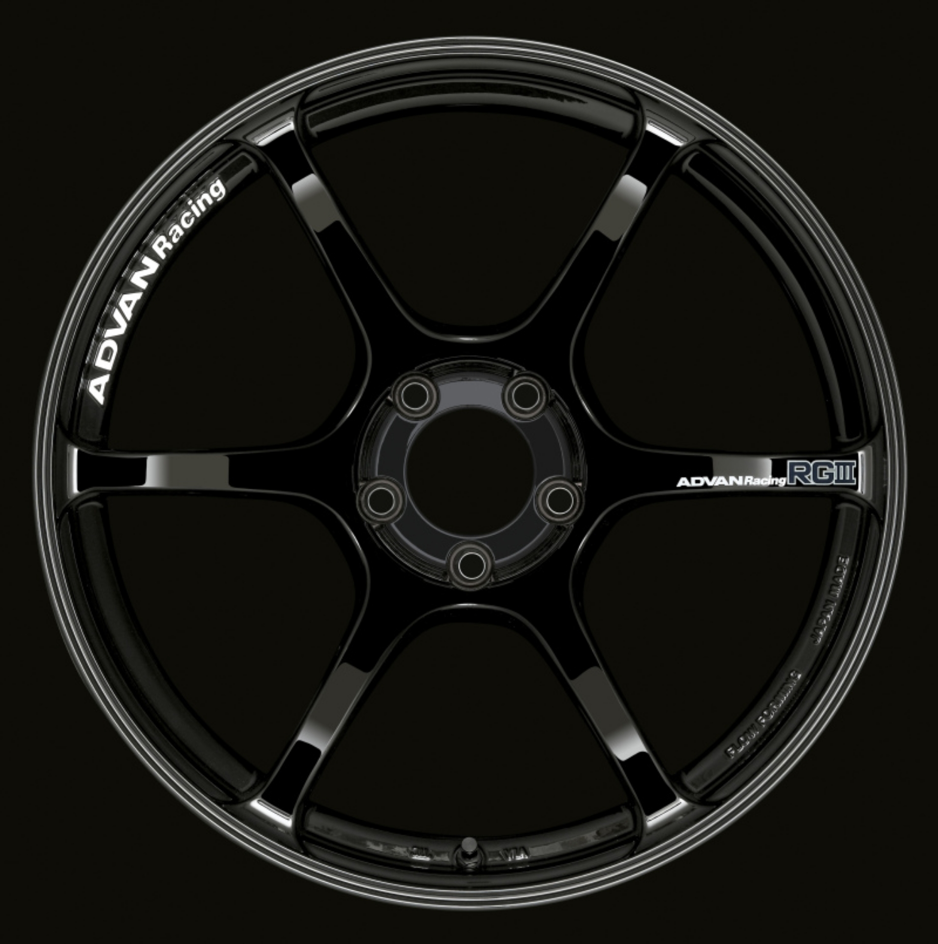 Picture of Advan RGIII 19x8-5 +45 5-112 Racing Gloss Black Wheel