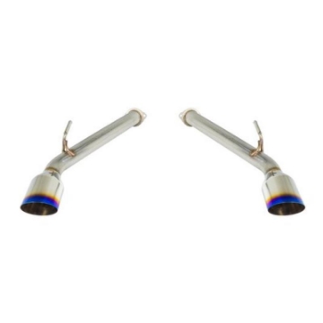 Picture of Remark 2017+ Infiniti Q60 Axle Back Exhaust w-Burnt Stainless Single Wall Tip
