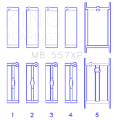 Picture of King General Motors 262-267-302-307-010in Undersize Crankshaft XP-Series Main Bearing Set Set of 5