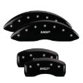 Picture of MGP 4 Caliper Covers Engraved Front & Rear Black Power Coat Finish Silver Characters - Honda