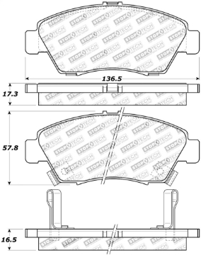 Picture of StopTech Performance 02-06 Acura RSX Type S - 93-95 Civic Coupe - 04-05 Civic Si - 93-97 Civic Del