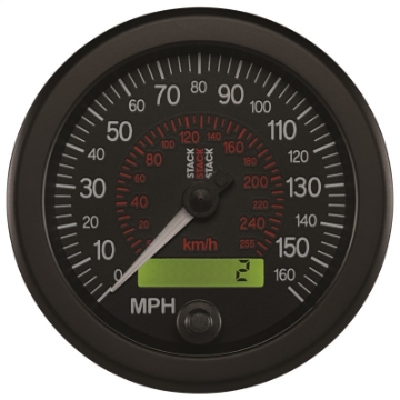 Picture of Autometer Stack Instruments 88MM 0-160 MPH - 260 KM-H Programmable Speedometer - Black