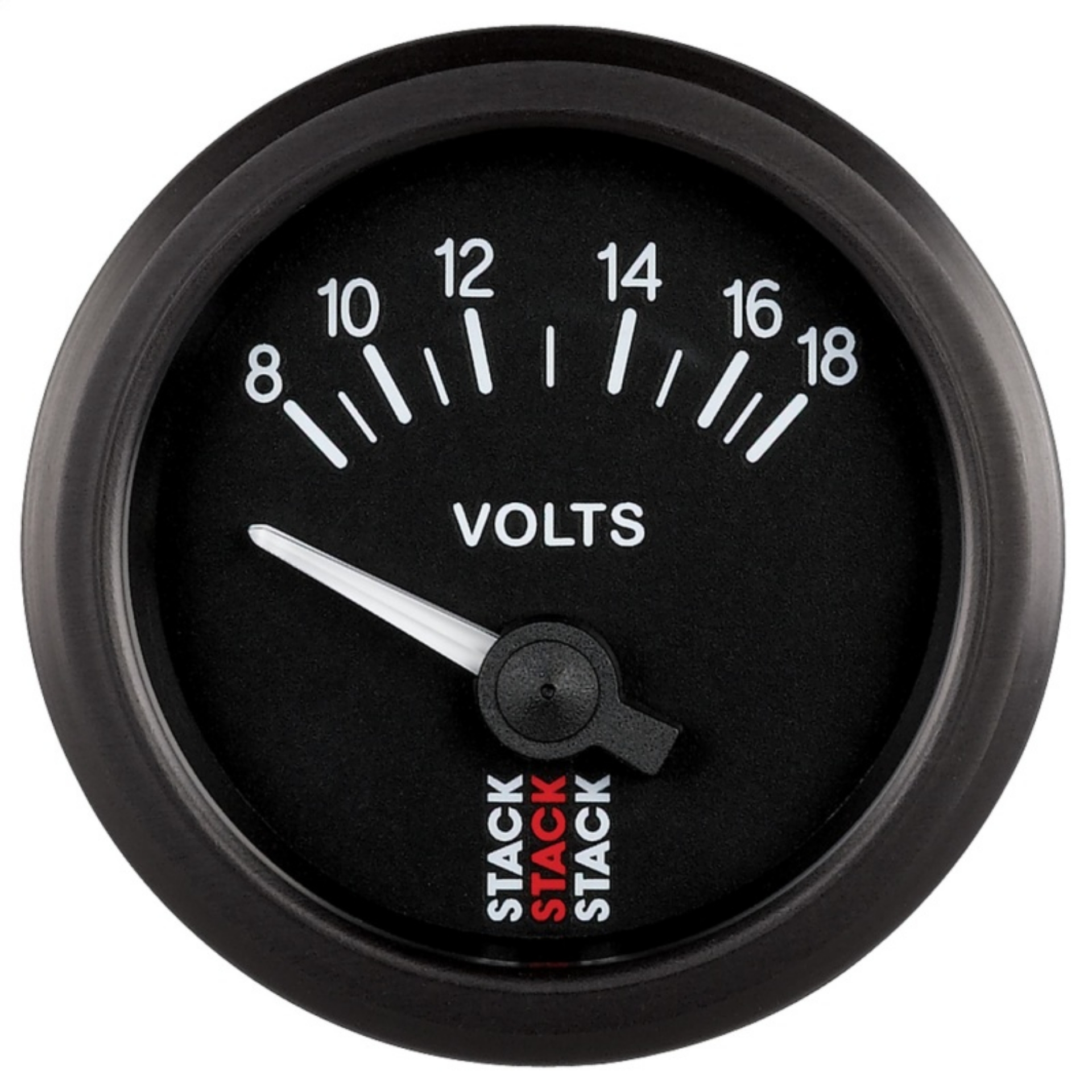 Picture of Autometer Stack Instruments 52mm 8-18V Electric Battery Voltage Gauge - Black