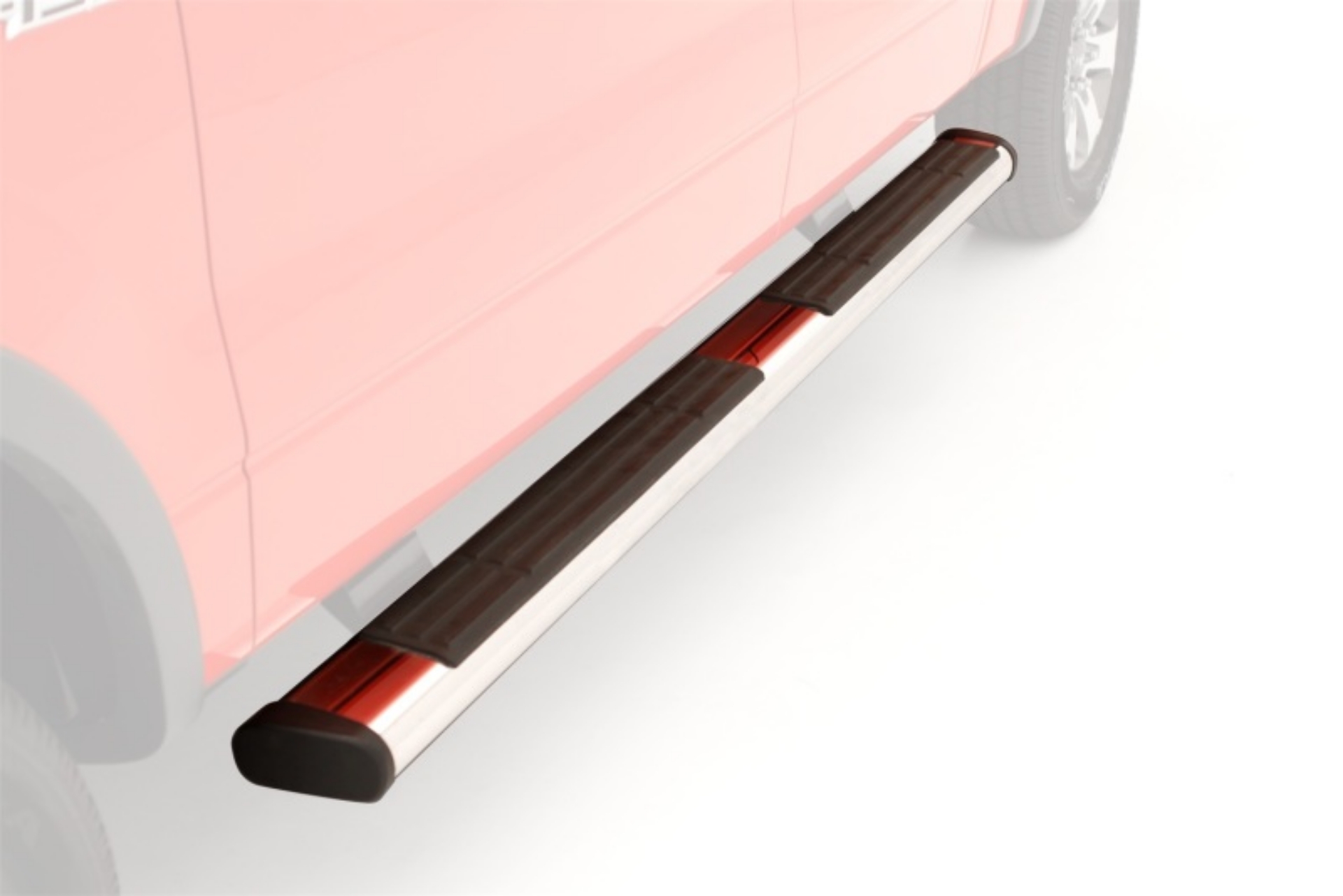 Picture of Lund 2019 Chevy Silverado 1500 Crew Cab Rocker Panel 6in- Oval Straight SS Nerf Bars - Polished