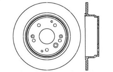 Picture of StopTech 04-08 Acura TL - 03-09 Honda Element Slotted & Drilled Left Rear Rotor
