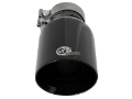Picture of aFe MACH Force-Xp Univ 304 SS Double-Wall Clamp-On Exhaust Tip - Black - 3in Inlet - 4-5in Outlet