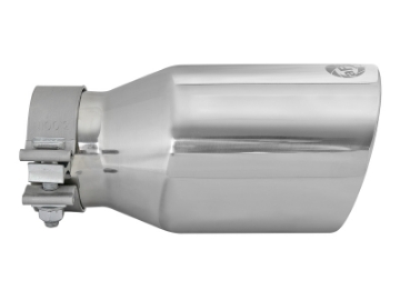Picture of aFe MACH Force-Xp Univ 304 SS Double-Wall Clamp-On Exhaust Tip - Polished - 3in Inlet - 4-5in Outlet