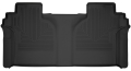 Picture of Husky Liners 19-23 Chevy Silverado 1500 CC X-Act Contour Black 2nd Seat Floor Liners Full Coverage