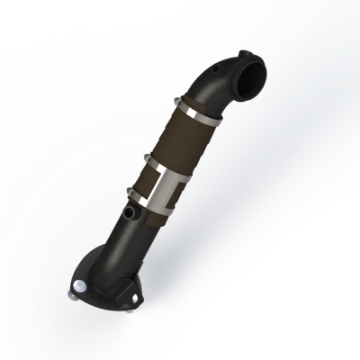 Picture of MBRP 15-16 Chevy-GMC 6-6L Duramax 3in Down Pipe For 3 Bolt Flange Style Connection