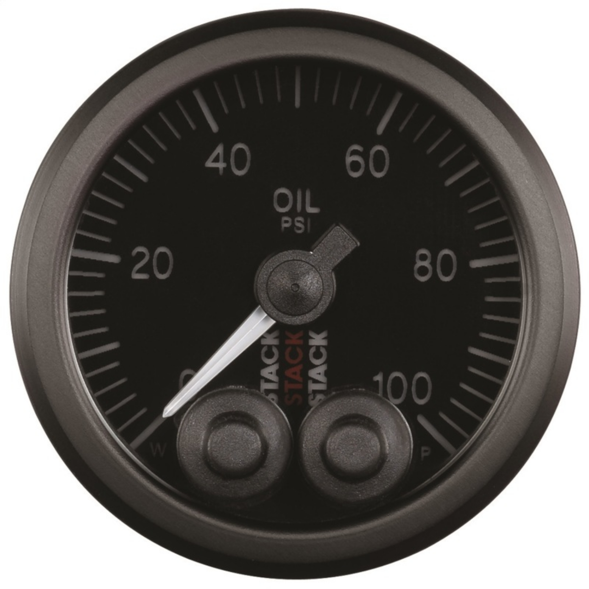 Picture of Autometer Stack Instruments Pro Control 52mm 0-100 PSI Oil Pressure Gauge - Black 1-8in NPTF Male