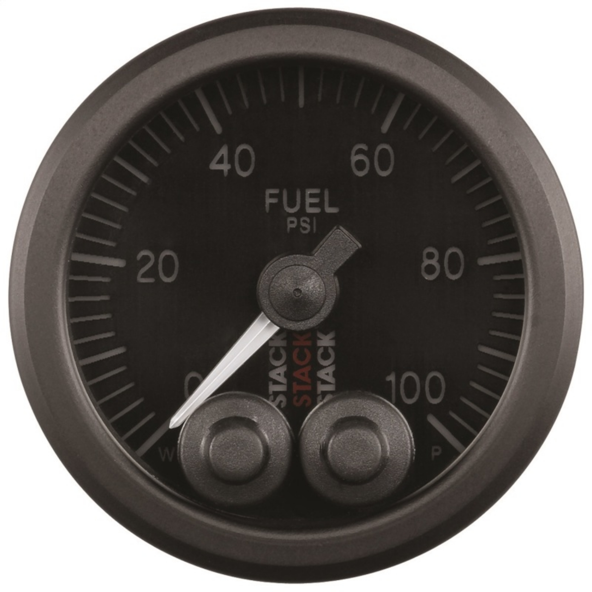Picture of Autometer Stack Instruments Pro Control 52mm 0-100 PSI Fuel Pressure Gauge - Black 1-8in NPTF Male