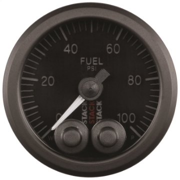 Picture of Autometer Stack Instruments Pro Control 52mm 0-100 PSI Fuel Pressure Gauge - Black 1-8in NPTF Male