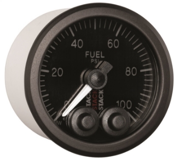 Picture of Autometer Stack Instruments Pro Control 52mm 0-100 PSI Fuel Pressure Gauge - Black 1-8in NPTF Male
