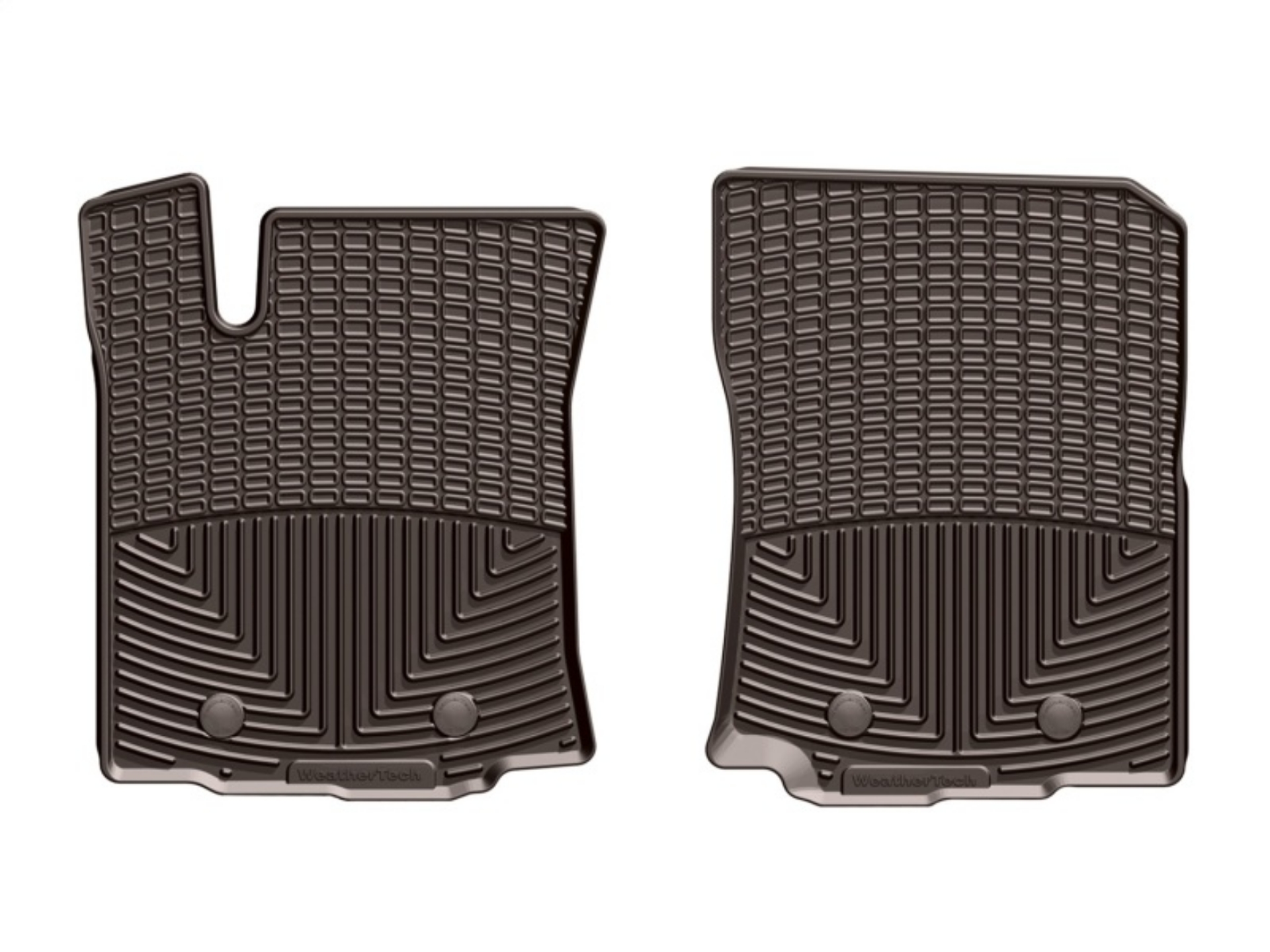 Picture of WeatherTech 2018+ Toyota Tacoma Front Rubber Mats - Cocoa