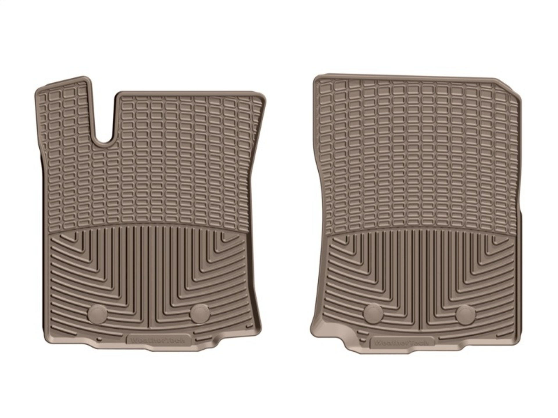 Picture of WeatherTech 2018+ Toyota Tacoma Front Rubber Mats - Tan