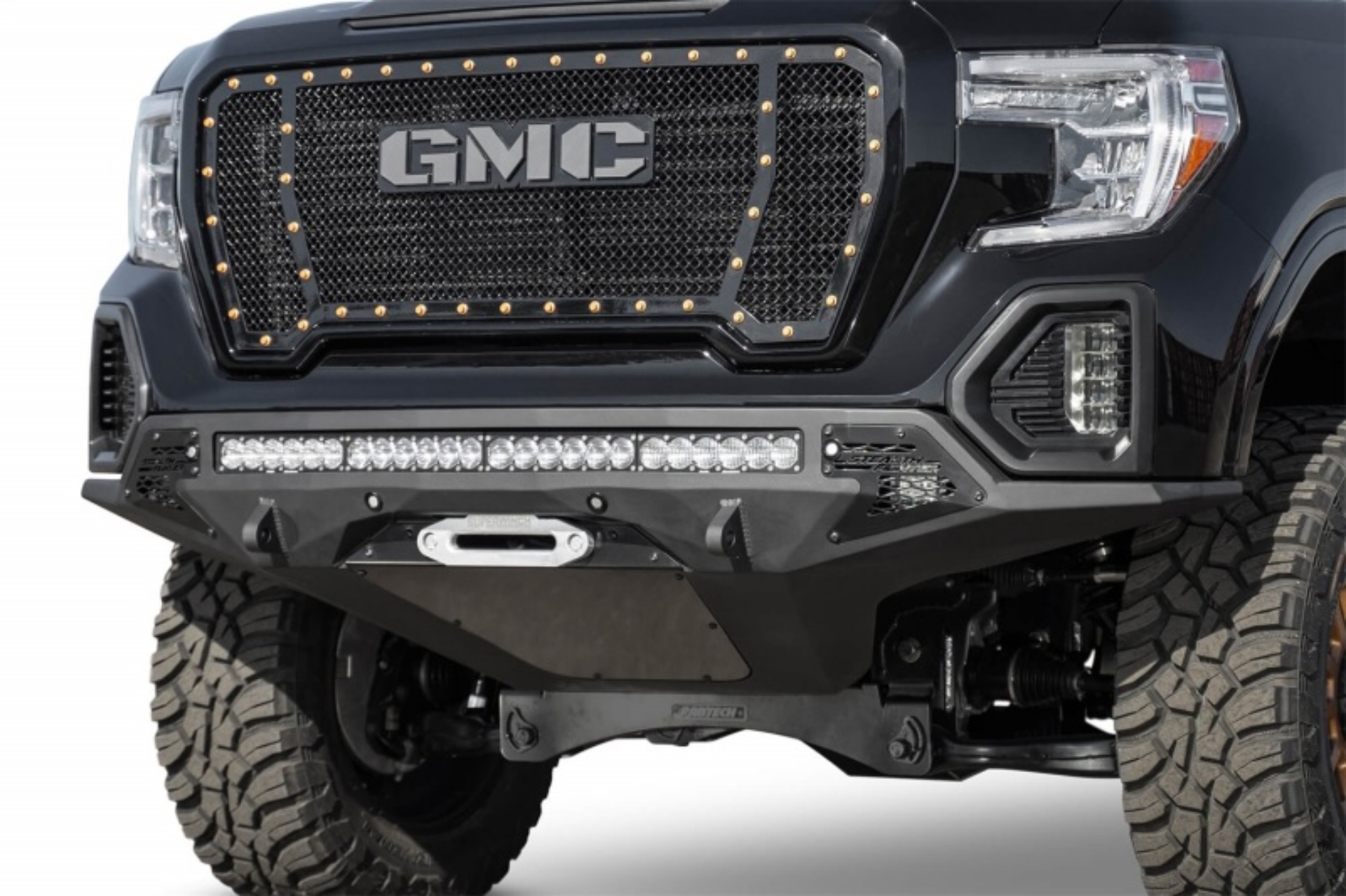 Picture of Addictive Desert Designs 2019 GMC Sierra 1500 SF Front Bumper w- Winch Mount&Sensor Cutout