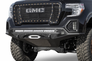 Picture of Addictive Desert Designs 2019 GMC Sierra 1500 SF Front Bumper w- Winch Mount & Sensor Cutout