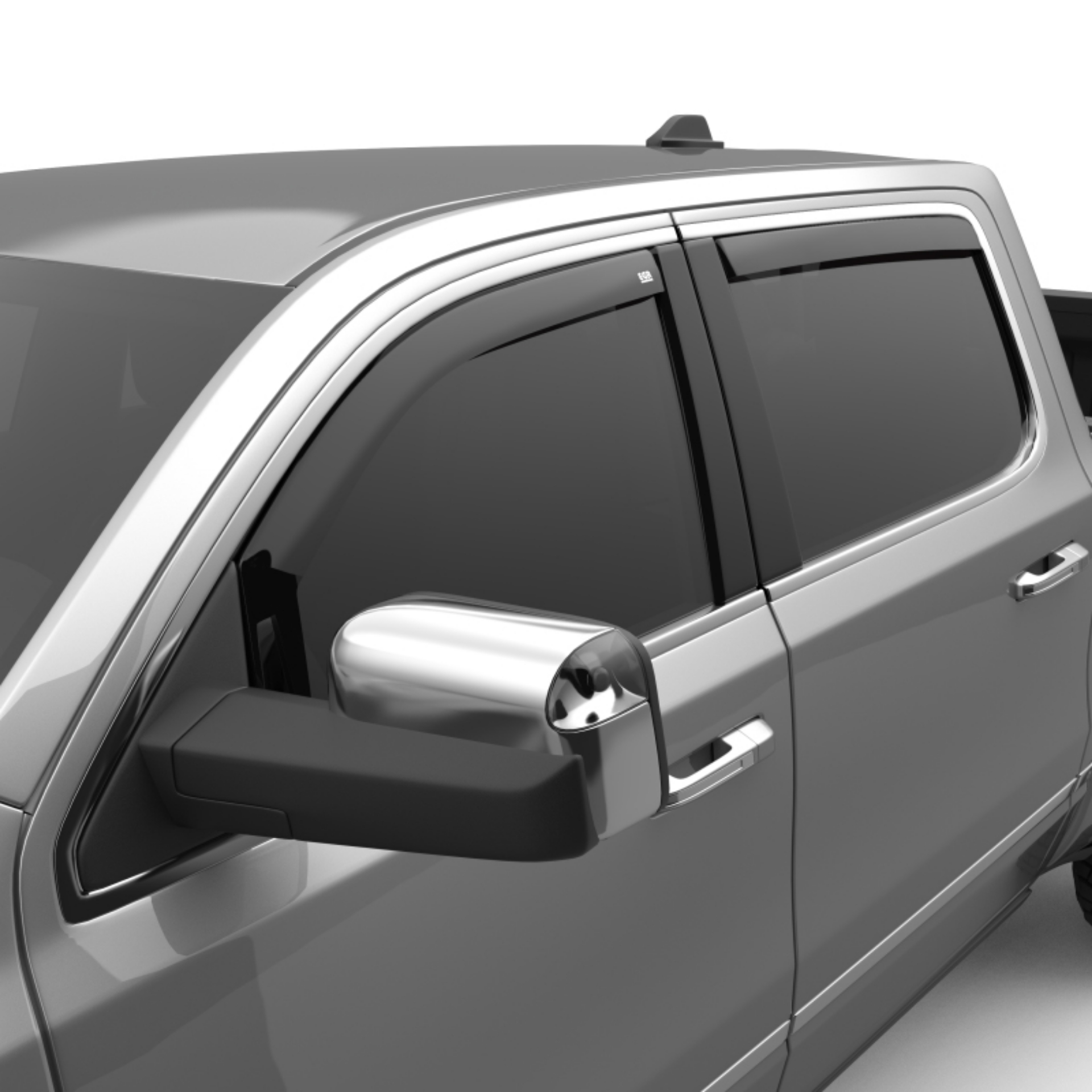 Picture of EGR 2019 Dodge Ram 1500 Crew Cab SlimLine In-Channel Window Visors Set of 4 - Dark Smoke