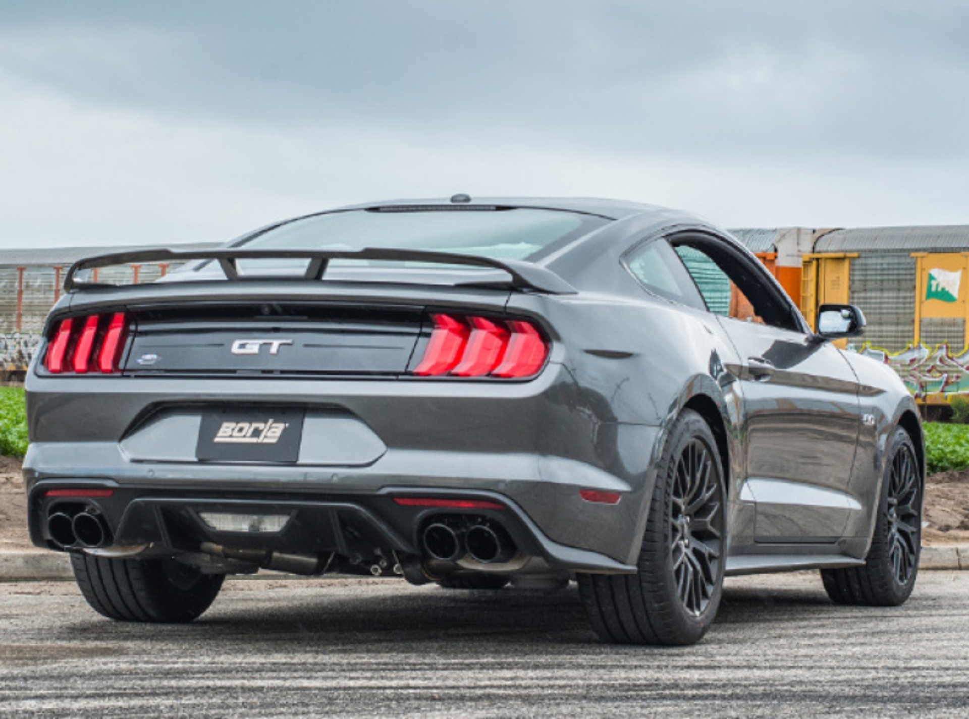 Picture of Borla 18-19 Ford Mustang GT 5-0L 2-5in S-Type Exhaust w-o Valves Rear Section Only - Black Chrome