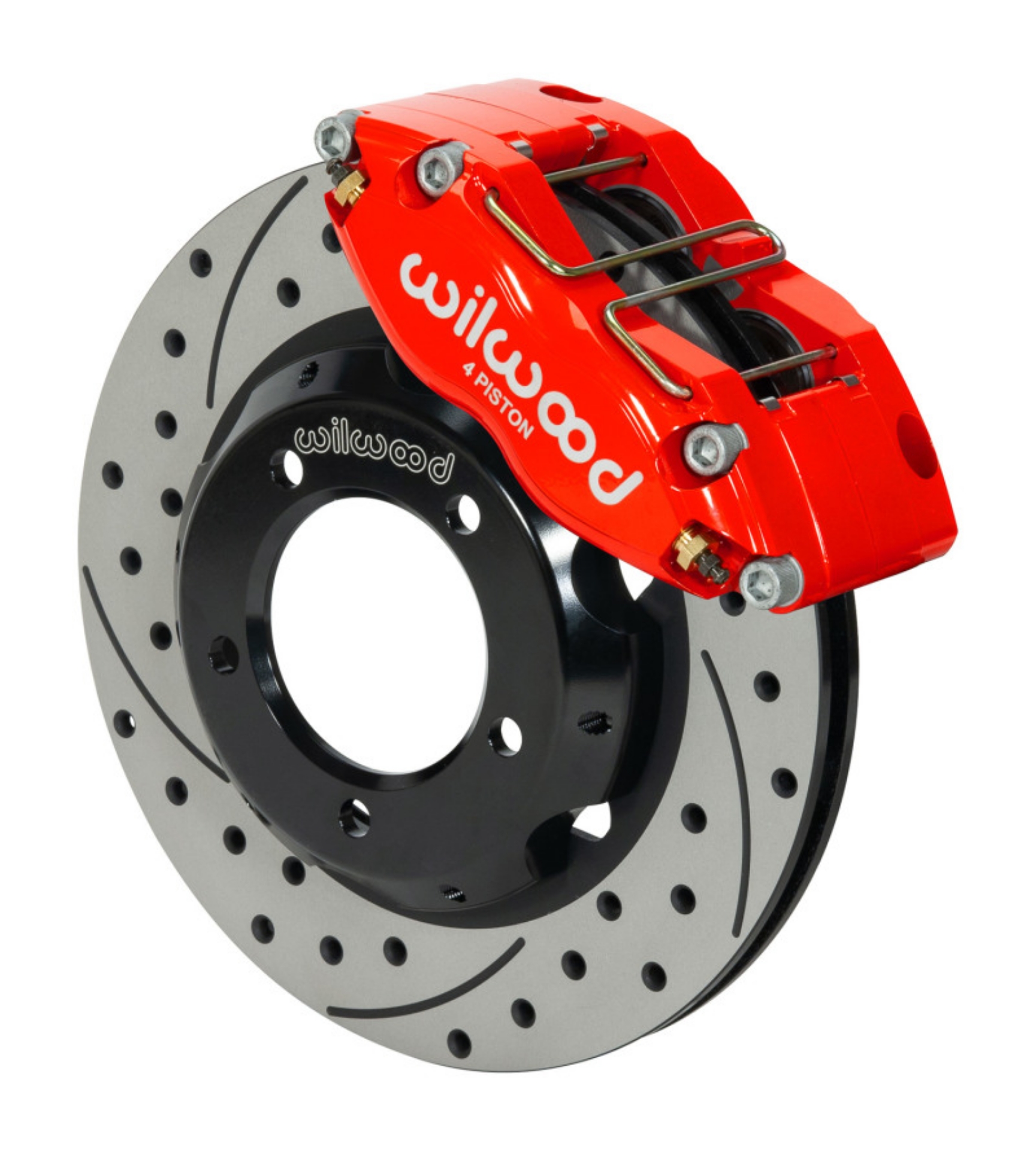 Picture of Wilwood Dynapro Radial Front Kit 11in Drilled & Slotted Red 61-67 Jaguar XKE w- Lines