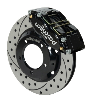 Picture of Wilwood Dynapro Radial Front Kit 11in Drilled & Slotted Black 61-67 Jaguar XKE w- Lines