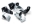 Picture of Innovative 96-00 Civic Billet Conversion K-Series Black Engine Mount Kit Solid Bushings