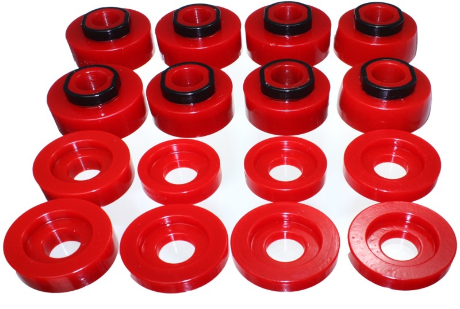 Picture of Energy Suspension 08-16 Ford F-250-F-350-F-450-F-550 Super Duty Crew Cab Red Body Mount Set