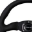 Picture of NRG Reinforced Steering Wheel 350mm - 2-5in- DeepBlk Alcantara Comfort Grip w-4mm Matte Blk Spokes