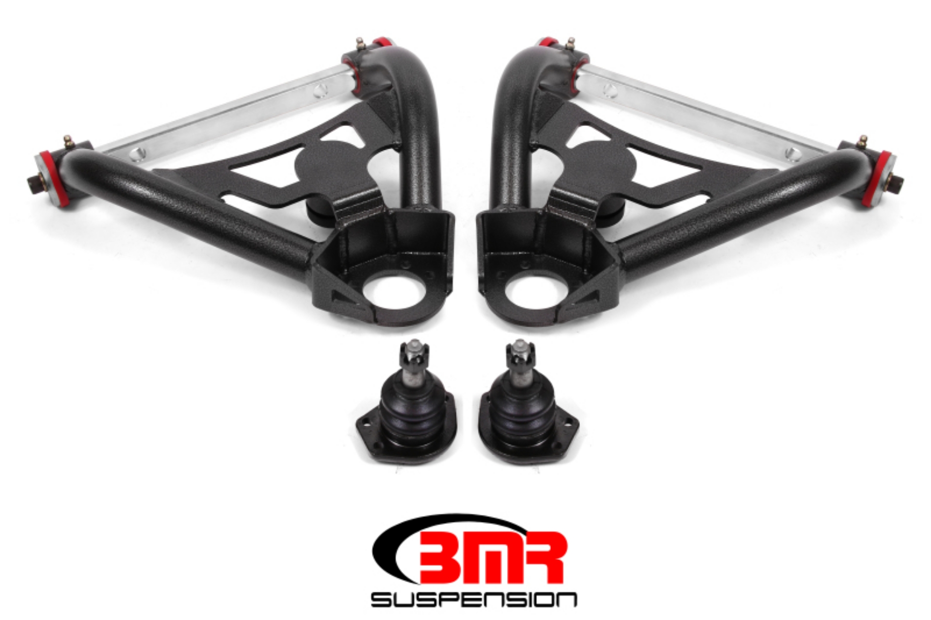Picture of BMR 64-72 A-Body Upper Non-Adj- A-Arms w- Stock Spindles Polyurethane - Black Hammertone