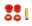 Picture of BMR 05-14 S197 Mustang Differential Bushing Kit - Red