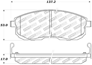 Picture of StopTech Performance 02-05 Infiniti G35 - 07-09 Nissan Altima-Sentra - 6-02-05 350Z Front Brake Pa