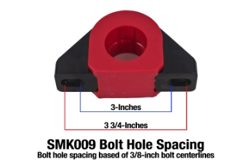 Picture of BMR Universal 1-25in Billet Aluminum Sway Bar Mount Mount Polyurethane - Black