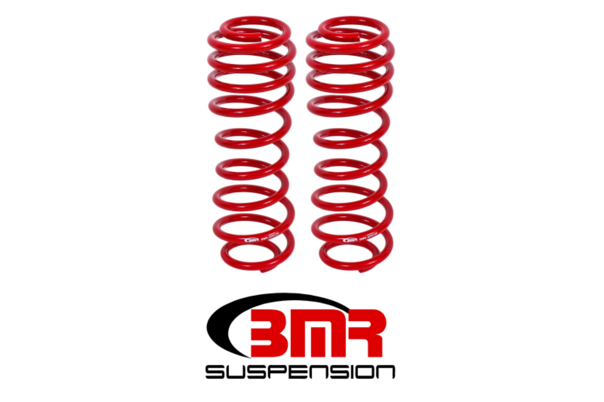 Picture of BMR 05-14 S197 Mustang GT-GT500 Rear Performance-Drag Lowering Springs - Red