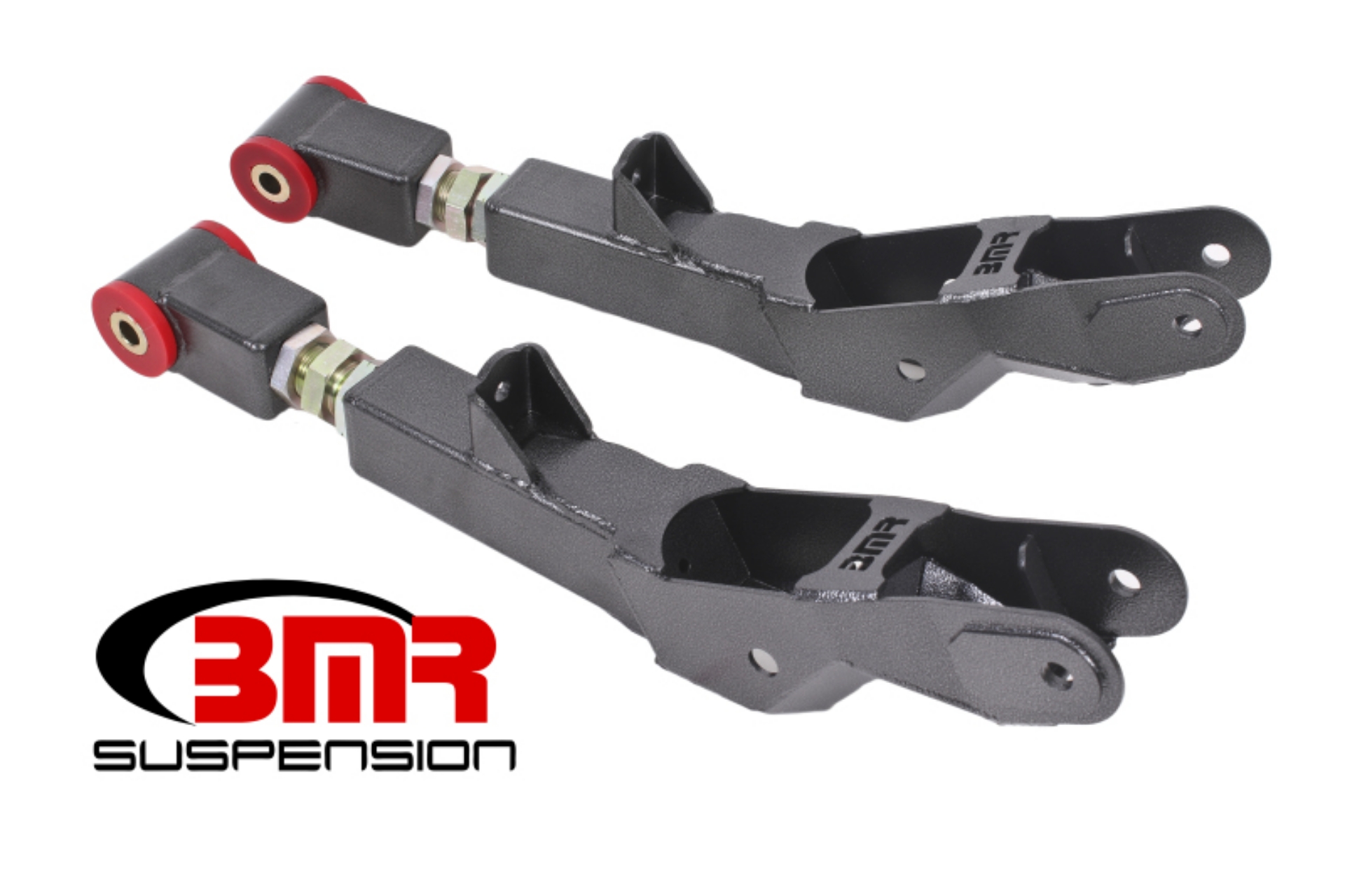Picture of BMR 10-15 5th Gen Camaro Rear Lower Control Arms On-Car Adj- Polyurethane - Black Hammertone