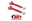 Picture of BMR 16-17 6th Gen Camaro Upper Trailing Arms w- Single Adj- Rod Ends - Red